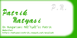 patrik matyasi business card